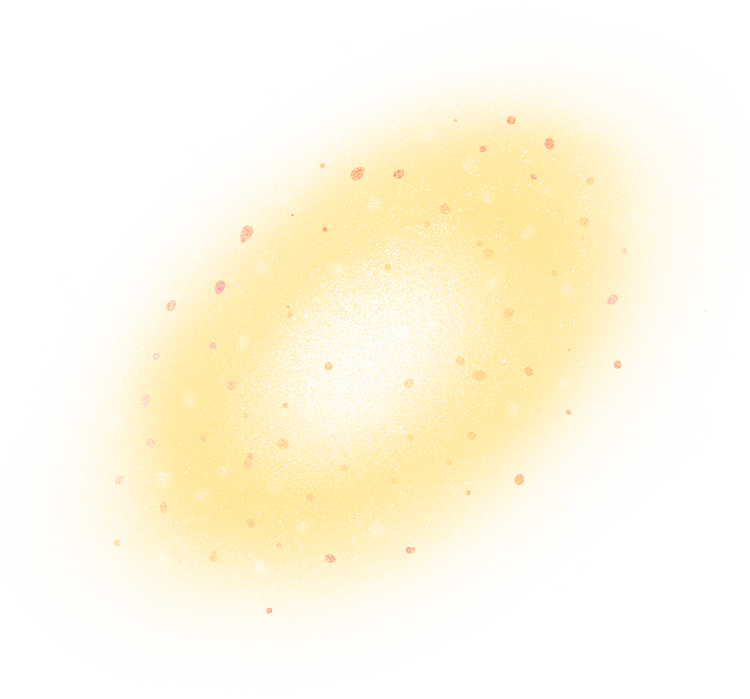 Painterly Textured Semi Realistic Elliptical Galaxy