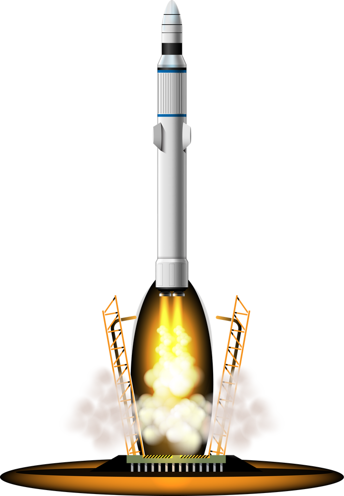 Rocket Launch Illustration