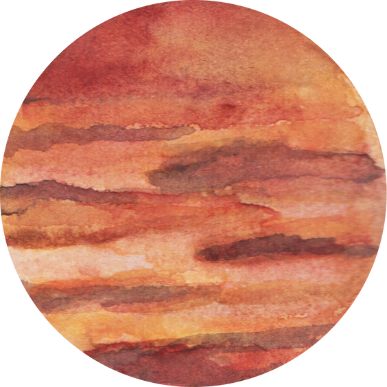 Hand-Painted Watercolor Space Galaxy Jupiter Planet